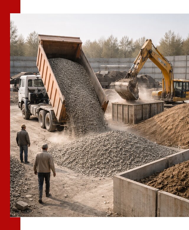 Доставка нерудных материалов с погрузкой и разгрузкой в Орске