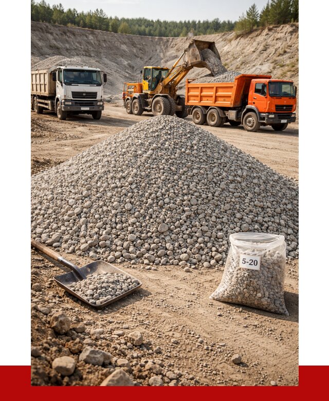 Доломитовый щебень фр. 5-20 в Орске от 4343 р. | ПРОНЕРУДРск