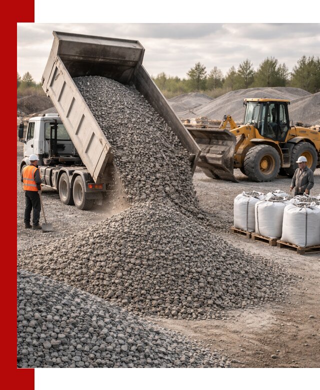 Бетонный щебень фракция 5–20 с доставкой в Орске