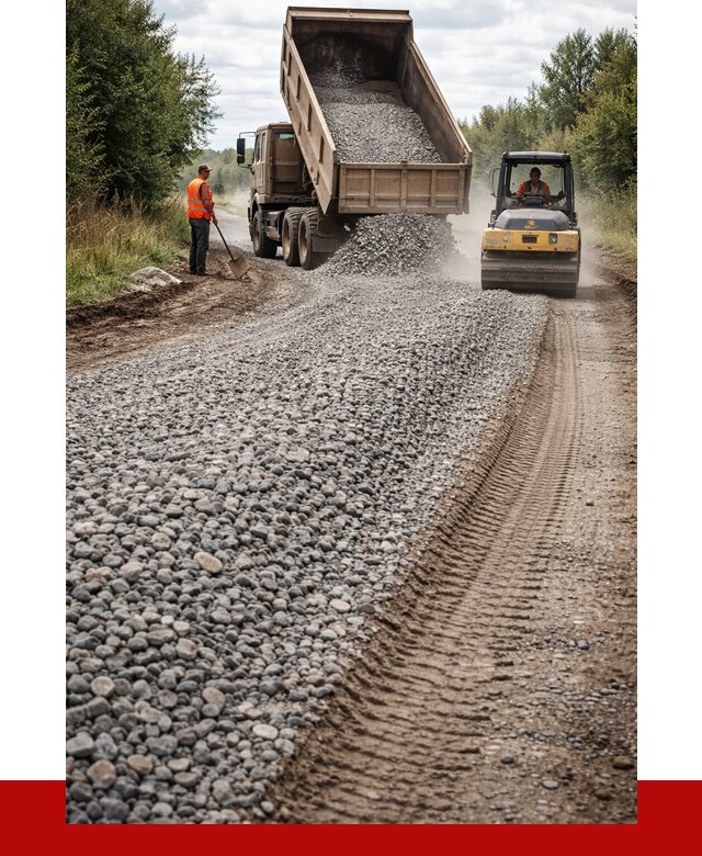 Щебень для отсыпки дороги в Орске от 2792 р. ПРОНЕРУДРск