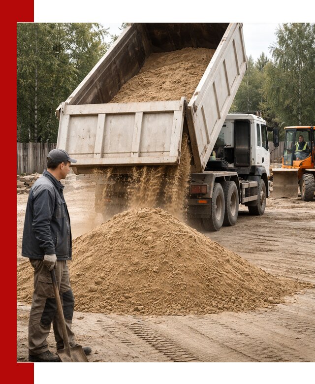 Доставка и продажа песка с разгрузкой в Орске