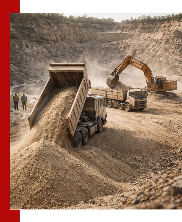 Карьерный песок навалом с доставкой в Орске