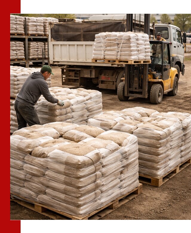 Карьерный песок в мешках с доставкой в Орске