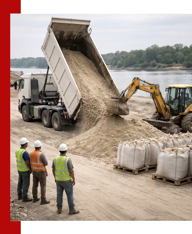 Доставка речного песка в Орске самосвалами и погрузкой