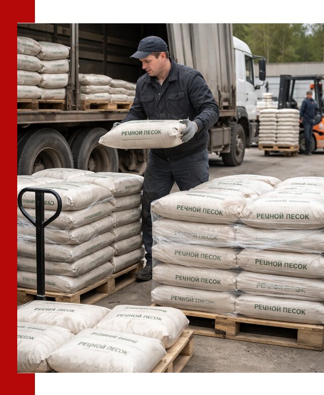 Речной песок в мешках с доставкой в Орске