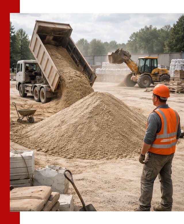 Доставка строительного песка с самосвалом в Орске