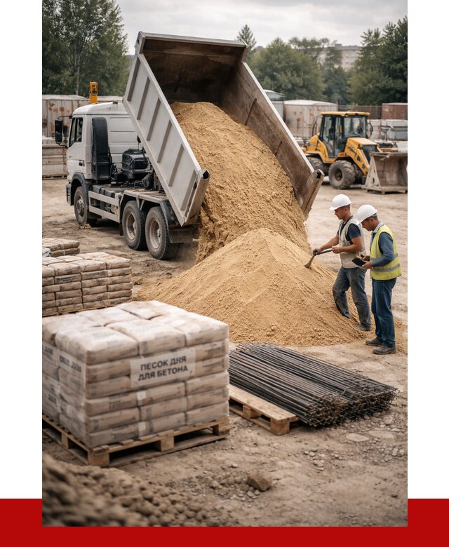 Песок для бетона в Орске от 2585 р. с доставкой, ПРОНЕРУДРск