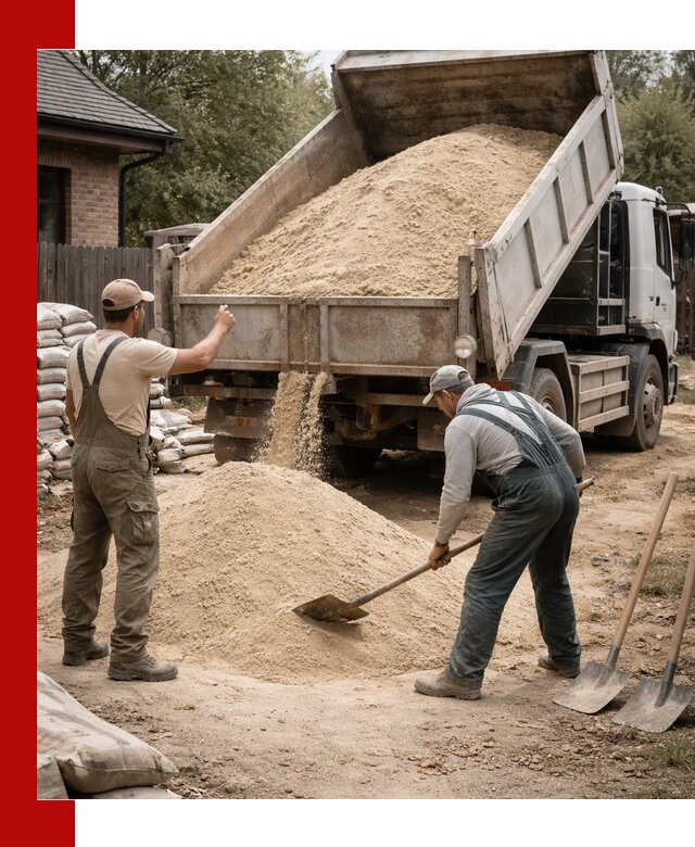 Песок для штукатурки с доставкой в Орске качественный и чистый