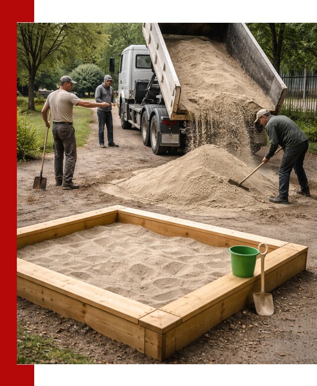 Песок для песочницы с доставкой в Орске недорого и чистый