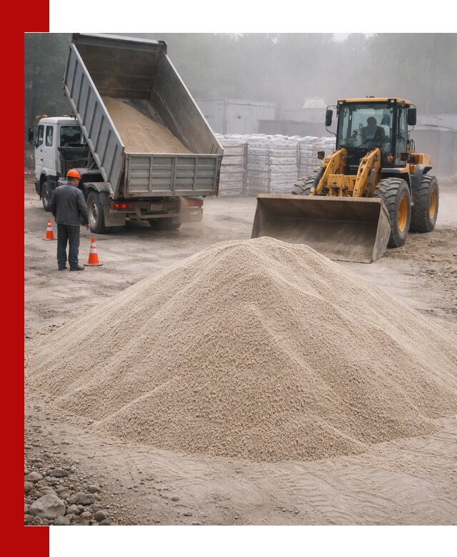 Кварцевый песок фракция 0–8 для стройработ в Орске