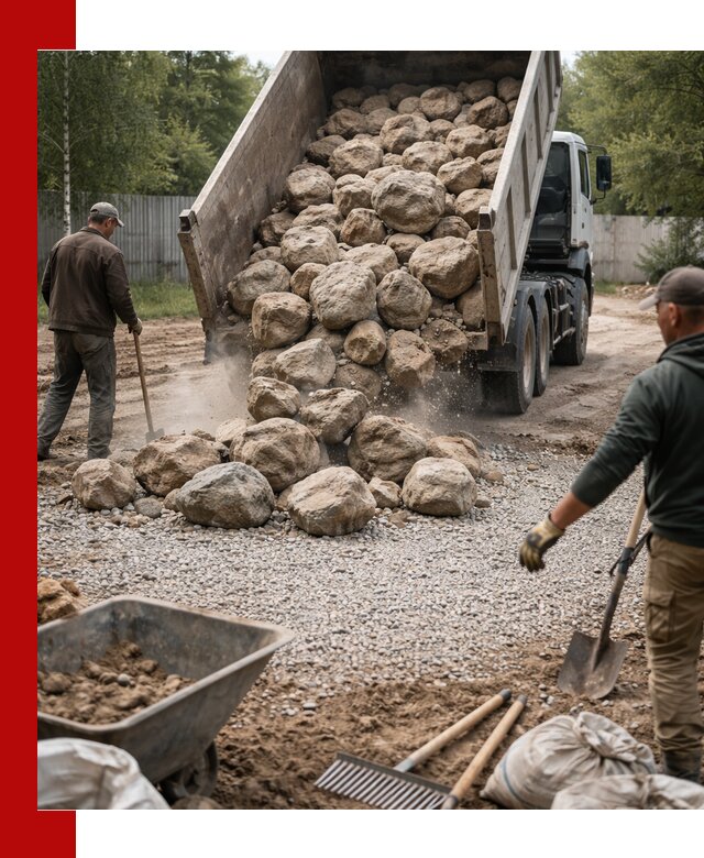 Доставка и укладка булыжника в Орске