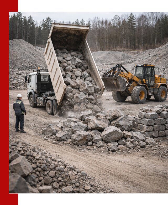 Доставка и продажа бутового гранитного камня в Орске