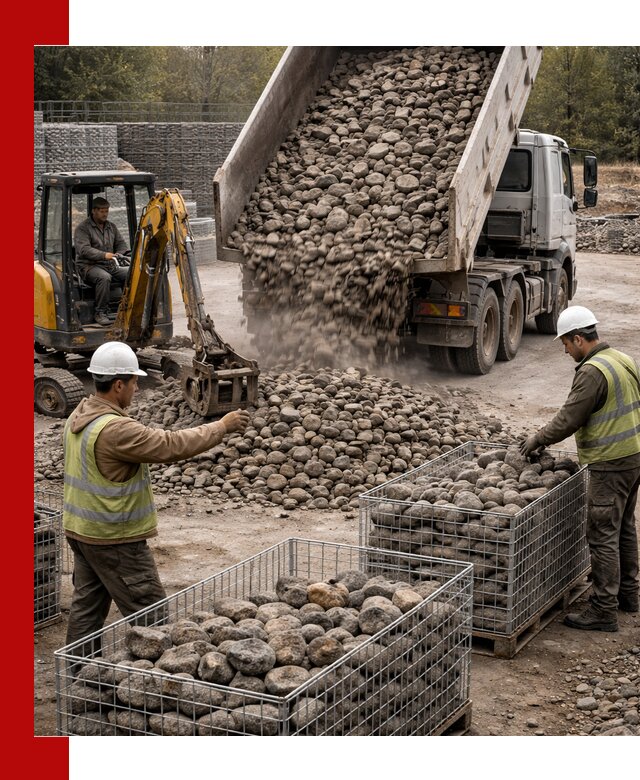 Камень для габионов фракция 100–201 в Орске