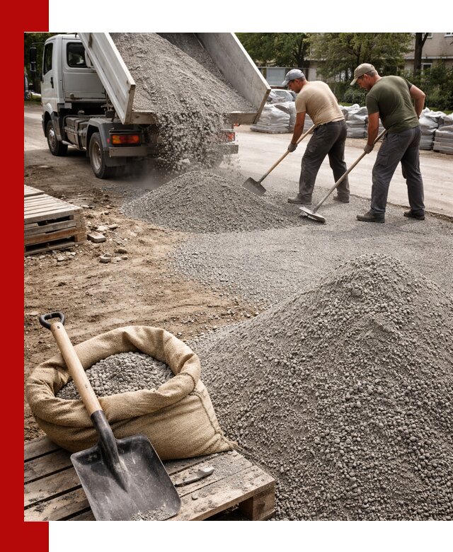 Отсев для тротуарной плитки в Орске — доставка и укладка