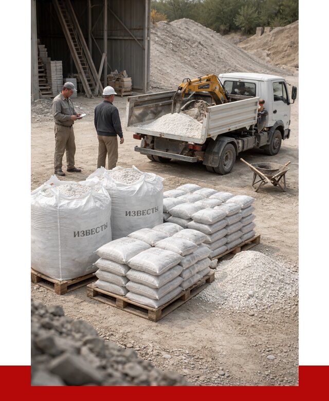 Известь строительная в Орске с доставкой от 4343 р. | ПРОНЕРУДРск