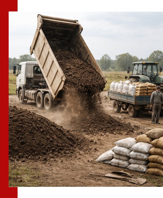 Доставка грунта и удобрений оптом в Орске для сельхоз и строительства