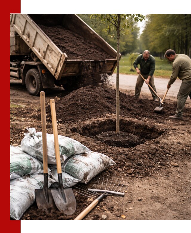 Грунт для посадки деревьев в Орске — доставка и подготовка почвы