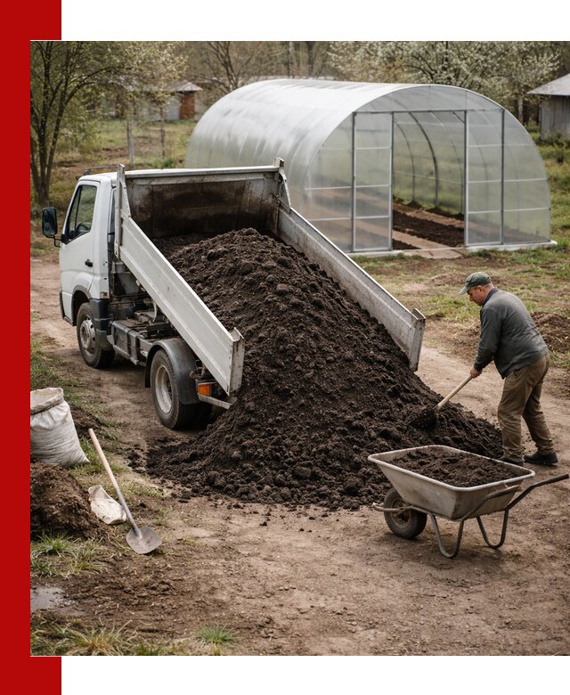 Чернозем для теплицы с доставкой в Орске