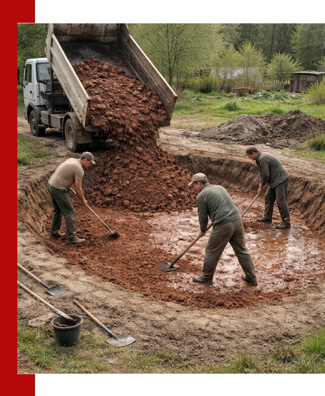 Купить качественную глину для пруда в Орске