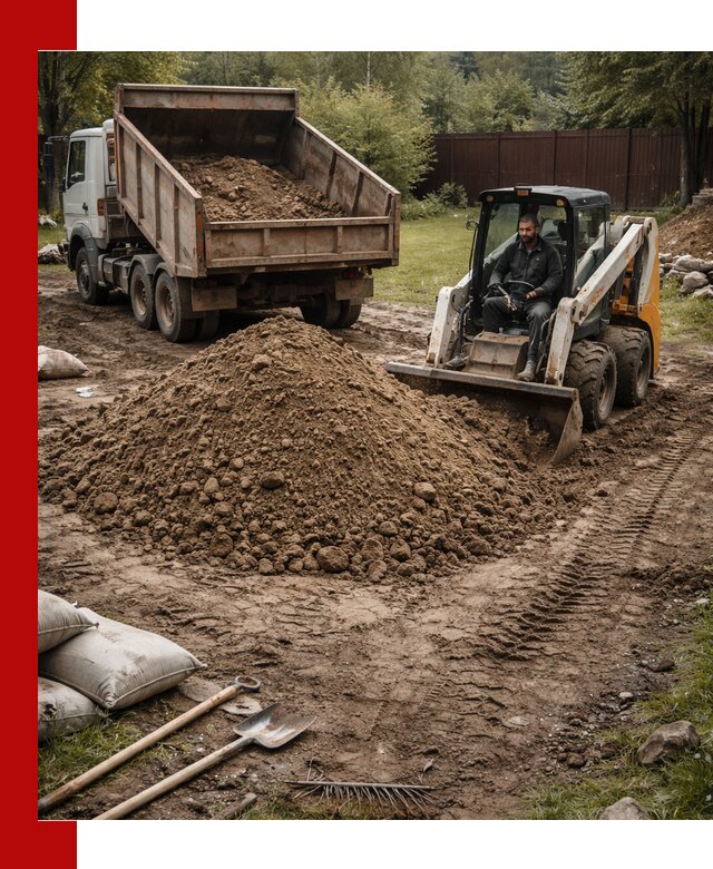 Суглинок для планировки участков в Орске с доставкой и выгрузкой