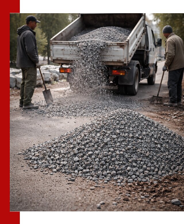 Гранитная крошка для посыпки дорог и тротуаров в Орске