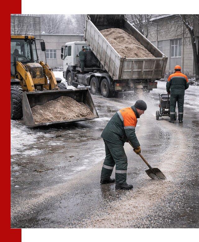 Реагент против гололеда с доставкой и нанесением в Орске