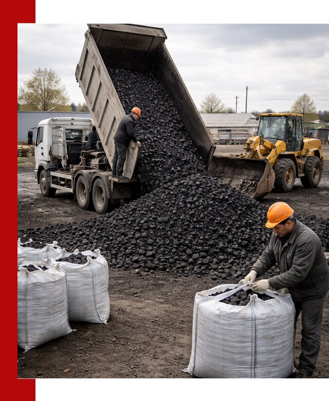 Доставка каменного угля в Орске оптом и в розницу