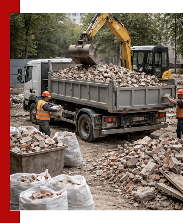 Вывоз строительного мусора в Орске с самосвалами и контейнерами