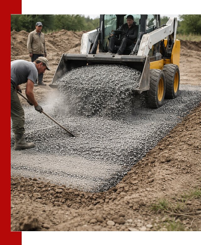 Устройство щебеночной подушки в Орске для дорог и фундаментов